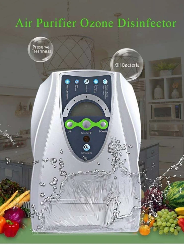 800mg Ozone Generator Sterilizer Air purifier Purification Fruit Vegetables Water Food Preparation Ozonator US EU Plug