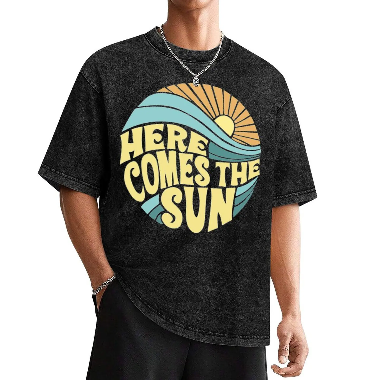 

Here Comes the Sun T-Shirt funny shirt cotton Luxury man tops t shirt for men