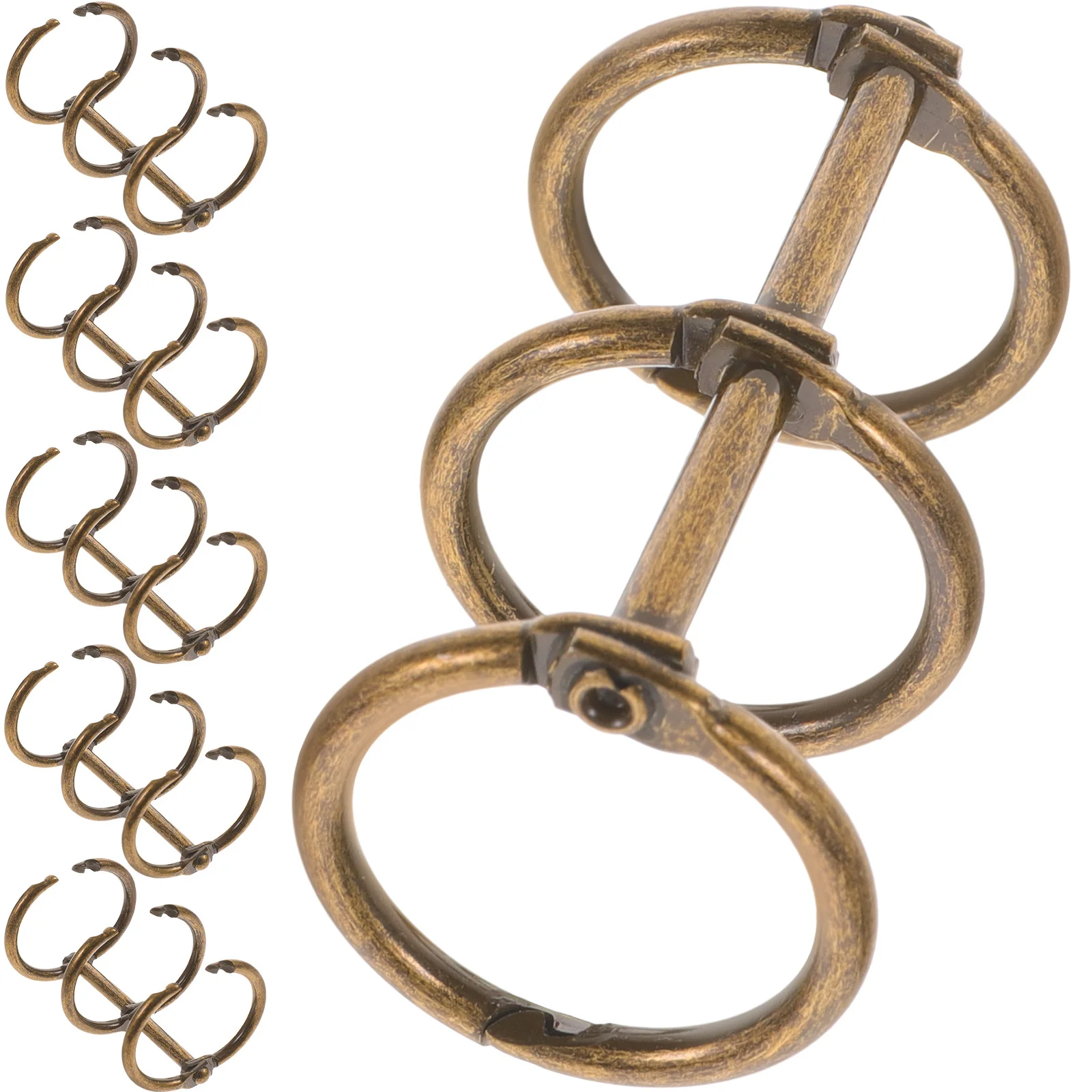 Carpeta segmentada de aleación, círculos de libros ligeros portátiles a presión para álbum de recortes, Bloc de notas, proyectos de bricolaje, anillos de carpeta, 6 uds.