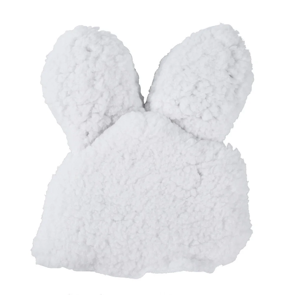 

2 PCS Has Rabbit Headwear for Cat Cap Headpiece Warm Pet Headband White Headdress