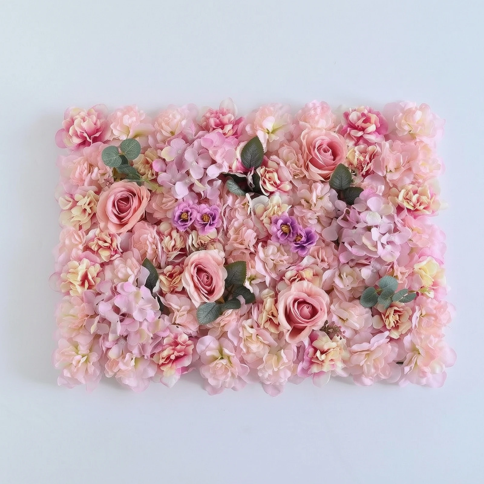 Flower Wall Panel with Rose Accents Floral Artificial Flower Wall Panel Decorative Dense for Brides, Wedding, Photography
