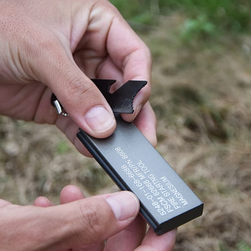 

Outdoor Survival Magnesium Block Waterproof Lighter Portable Adventure Camping Cigarette Accessories Men's Small Gift