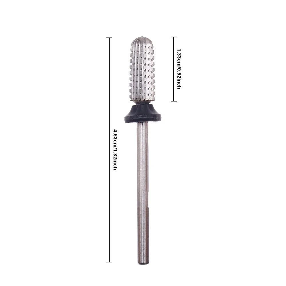 Brocas de aço de tungstênio para unhas, brocas de carboneto de 3/32 '', remoção rápida para manicure, pedicure e polimento de cutícula, 1 peça