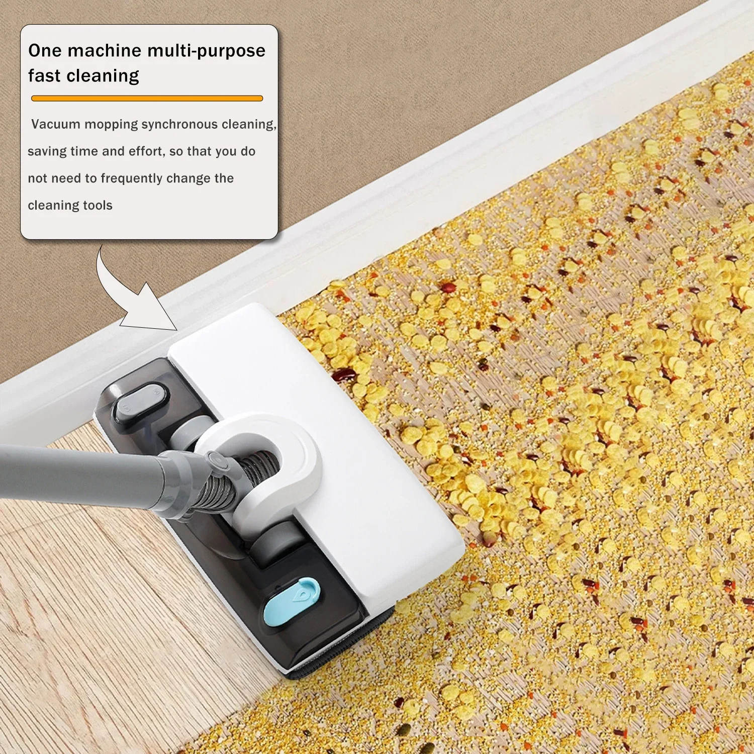 Wireless vacuum & mopping combo with 3 adjustable modes for deep cleaning in various scenarios, easily keeping your home clean.