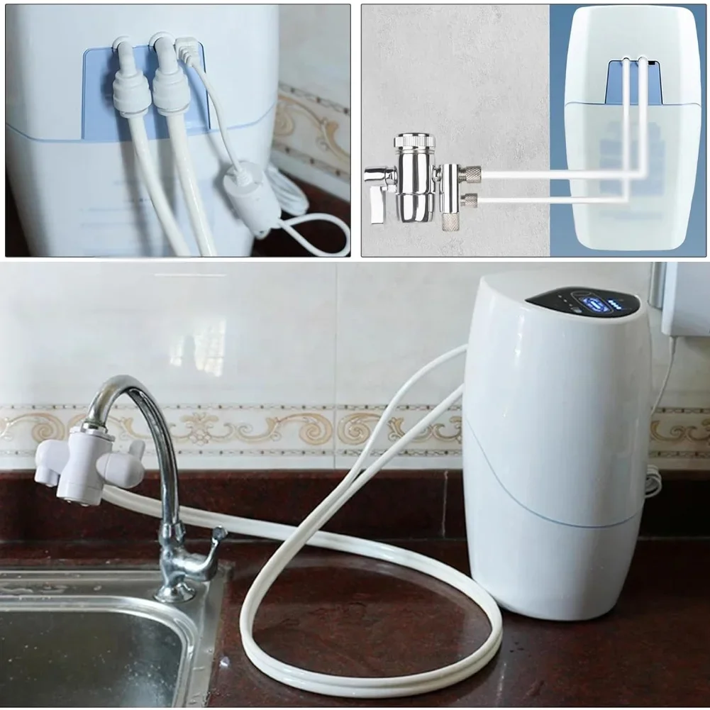 1.5m Water Purifiers Double Tube Connection Sets With Inlet And Drain Hose For Amway= ESpring Water Filter Plumbing Fittings
