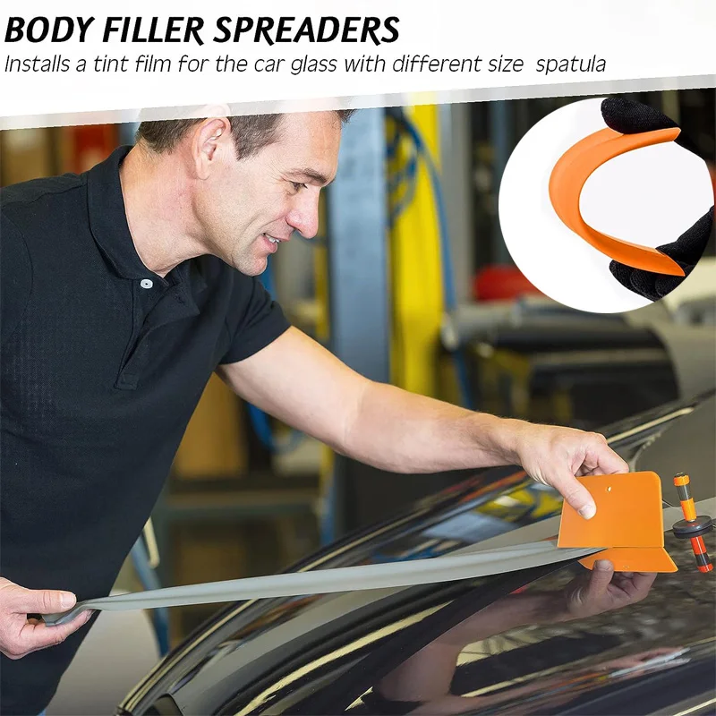 Body Filler Spreaders 3/4/5/6 Inch Automotive Body Fillers Plastic Scraper for Applying Fillers Putties Glazes Caulking Paint