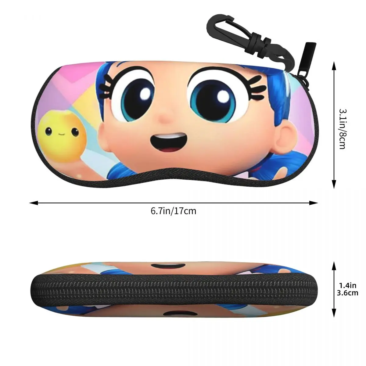 حقيبة نظارات من True And The Rainbow Kingdom Shell صندوق نظارات شمسية محمول للنساء والرجال حقيبة نظارات ناعمة
