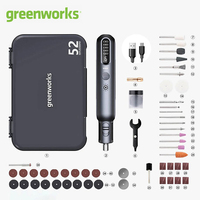 Greenworks 8V Mini Grinder Cordless Rotary Tool 52pcs 80W Electric Grinding Engraving Variable Speed Lithium Battery Power Tools