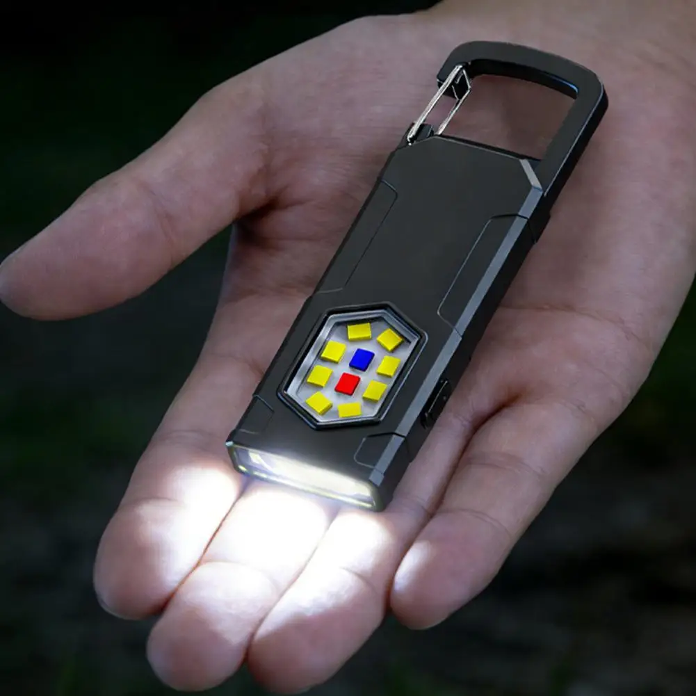 

Outdoor LED Flashlight Tactical Portable Work Light EDC Tool Mini Torch Light Pocket Lantern Flood Work Light USB Rechargeable