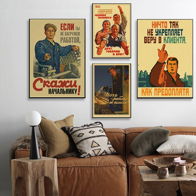 Vintage Stalin USSR CCCP Poste - Vintage Fashion Wallpaper ulasan dan harga