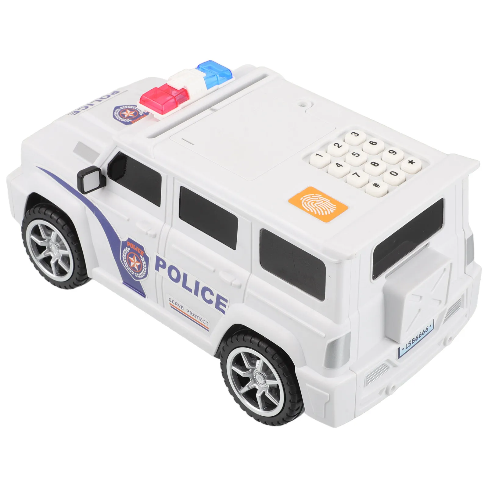 Fingerprint Money Saving Box Electronic Cash Coin Bank Password Protected Automatic Coin Rolling Armored Car for Kids