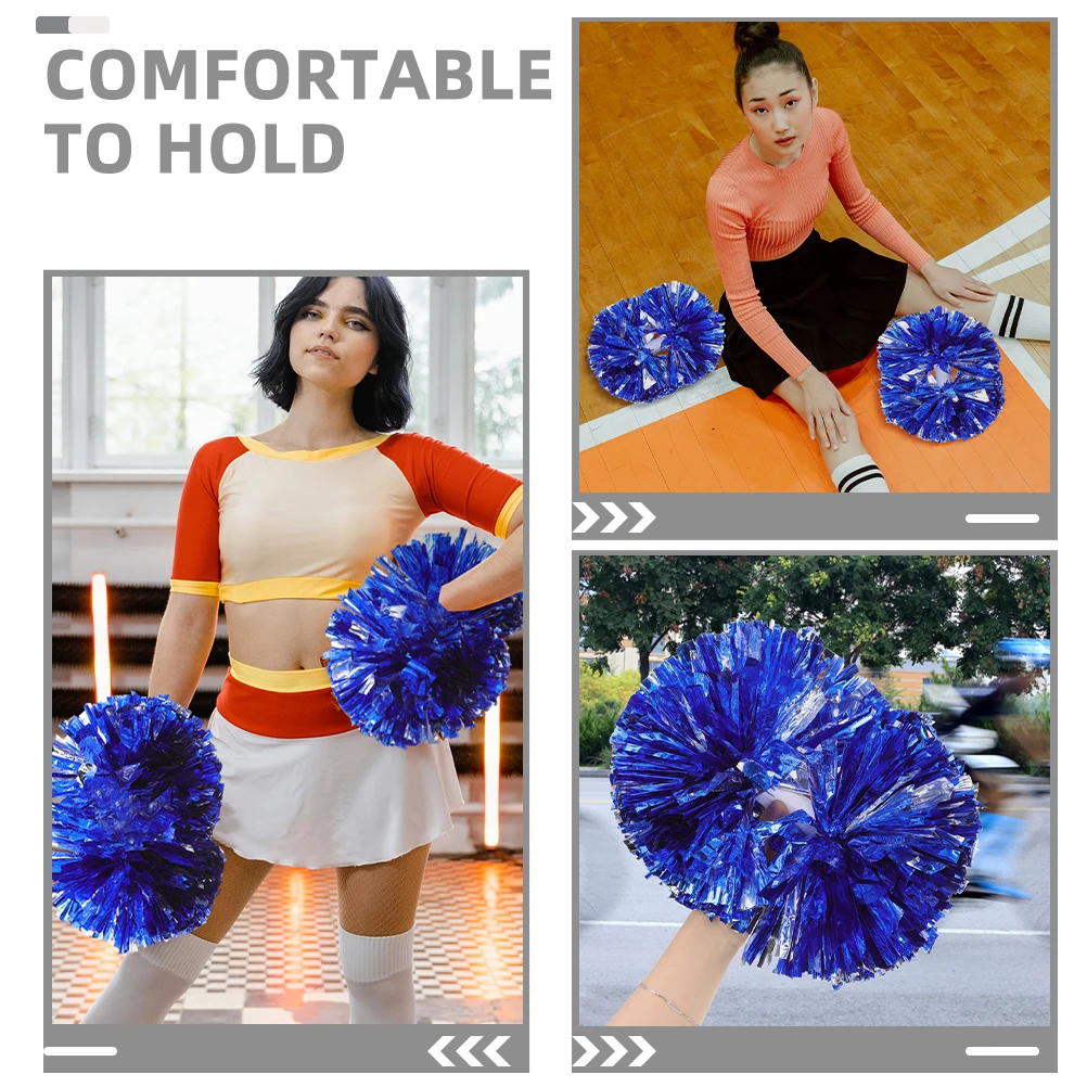 2 قطعة التشجيع بوم بومس خفيفة الوزن متينة من البولي ايثيلين ألوان نابضة بالحياة للاحتفالات المدرسية المحمولة القابلة لإعادة الاستخدام #6