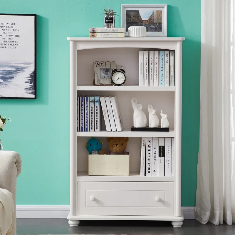 Transitional Engineered Wood Display Shelf Multi Tier with Doors No Tools Required Shelves Quick Setup for Room Use Stackable