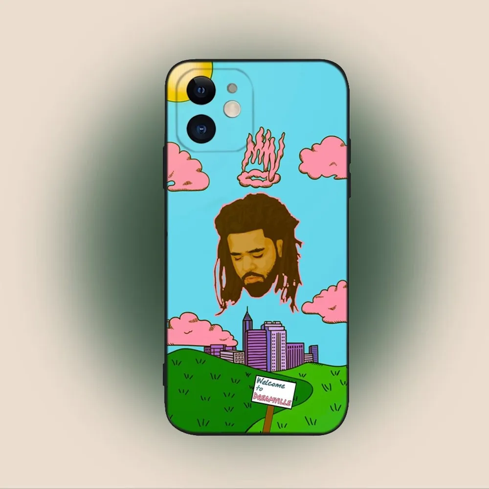 J Cole Rapper Midnight Delet Later Phone Case For iPhone 15,14,13,12,11,Plus,Pro Max,XS,X,XR,SE,Mini,8,7 Soft Black Cover