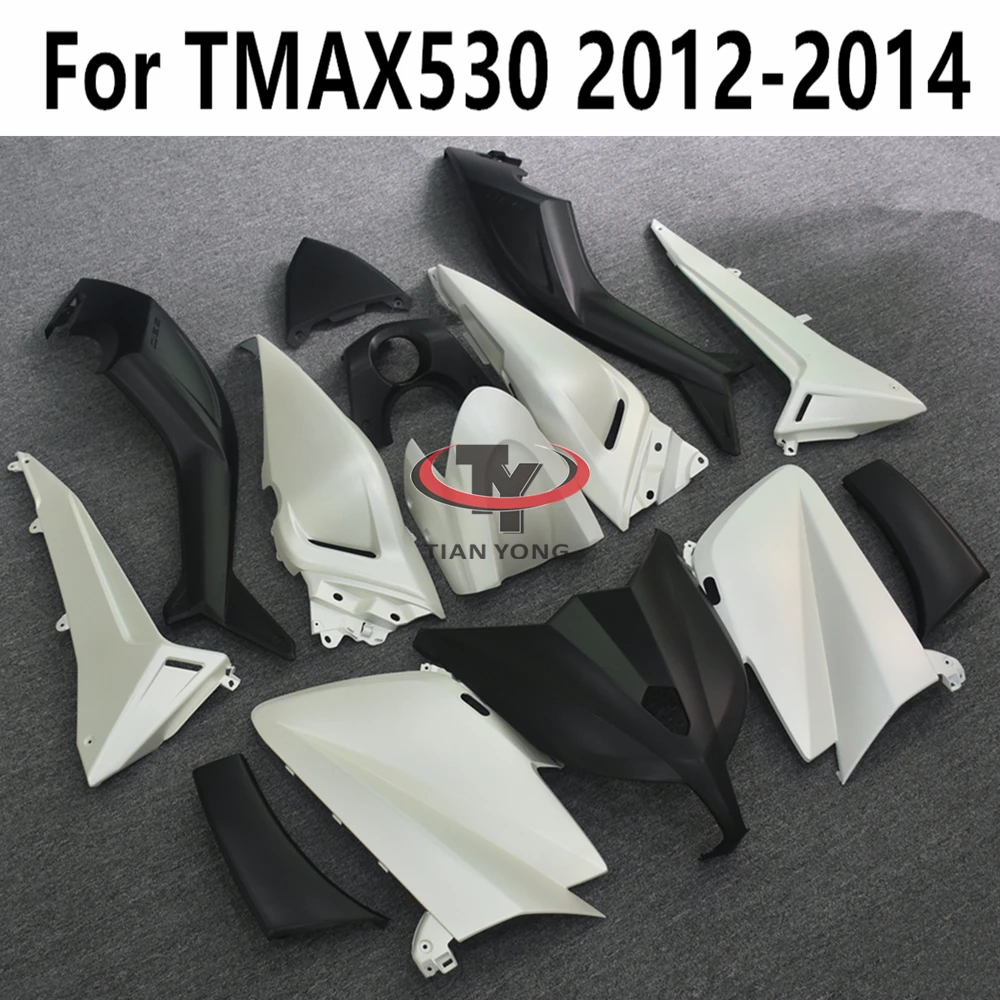 Osłona karoserii motocykl do TMAX530 2012-2013-2014 TMAX 530 pełne zestawy obudowy matowe perłowe biały czarny wtrysk tworzyw sztucznych