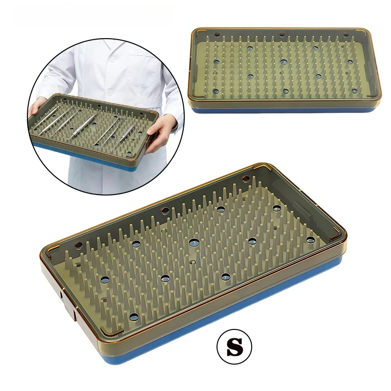 Surgical Instrument Storage Box, Dental Silicone Instrument Sterilization Box, High-Temperature-Resistant Disinfection Box