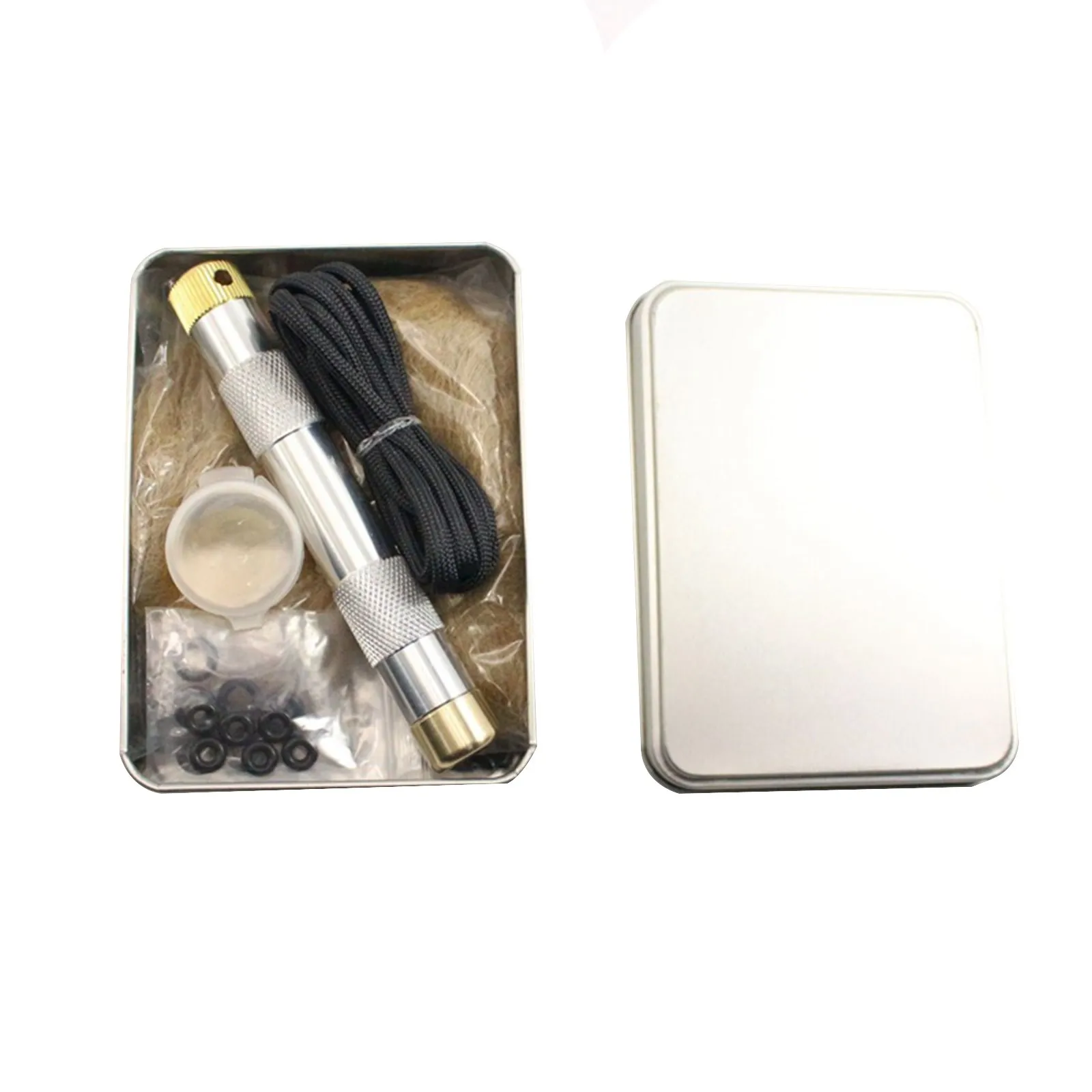 Brass Metal Outdoor Emergency Tool Fire Tube Camping Survival Fire Piston Tool Igniter Tool Camping Equipment