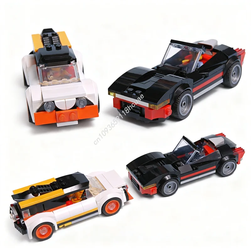 

213pcs MOC City Black White Cars Model Building Blocks Toy Construction Christmas Gifts Creative DIY Education Idea Brick