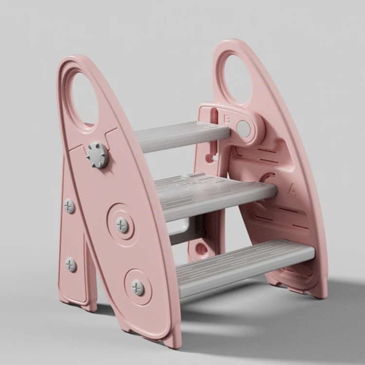 Toddler learning ladder tool children's folding footstool 2 or 3 step baby footstool for kitchen toilet