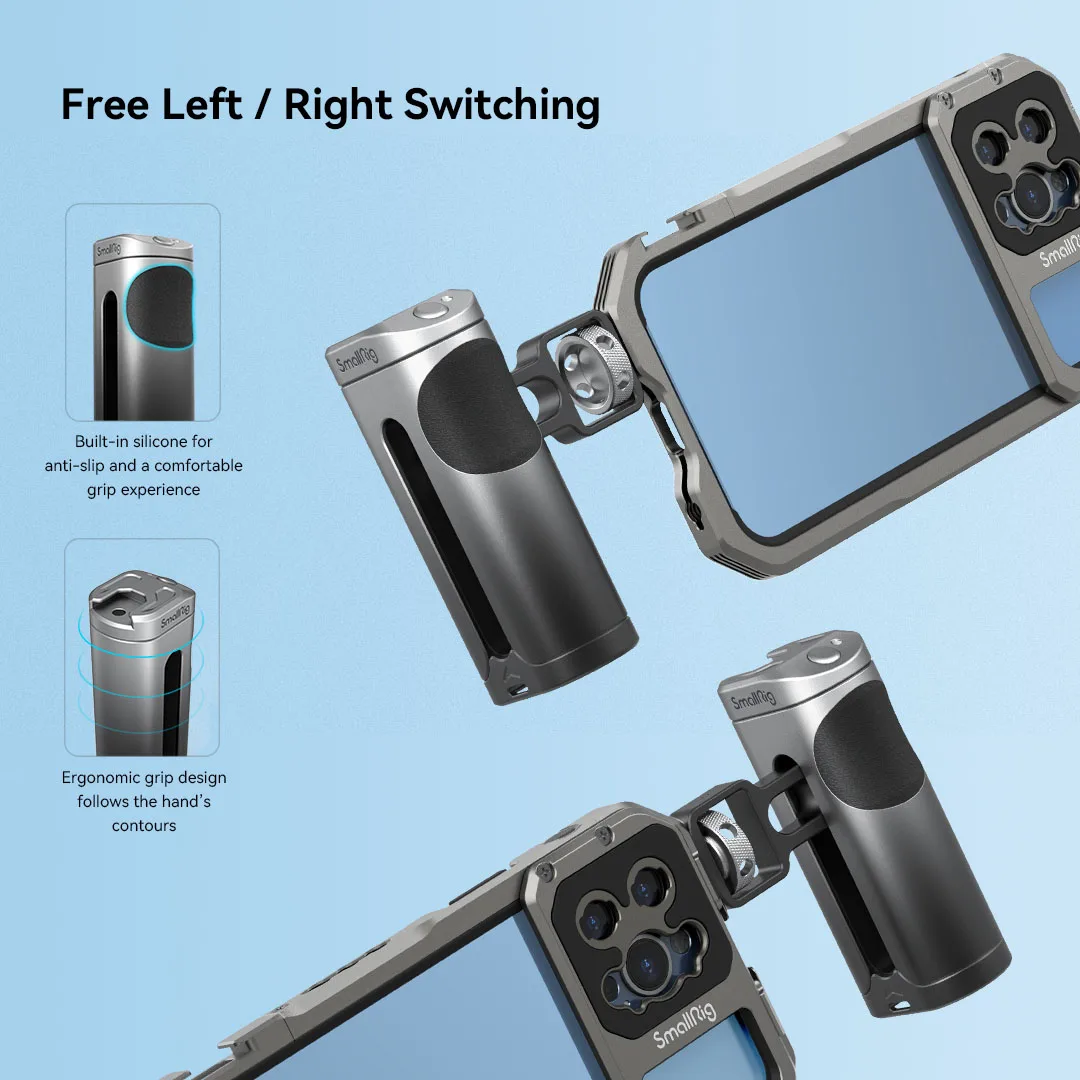 SmallRig สำหรับ iPhone 13 12 Samsung Galaxy จับด้านข้างไร้สายควบคุมอลูมิเนียม Universal Handle สำหรับ HUAWEI OPPO 3838