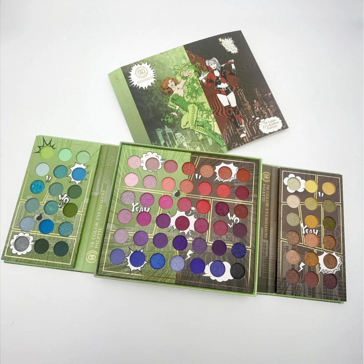 Palette de fards à paupières professionnels, 78 couleurs, vert, mat, nacré, longue durée, sans taches, imperméable, brillant, grandes ombres de maquillage