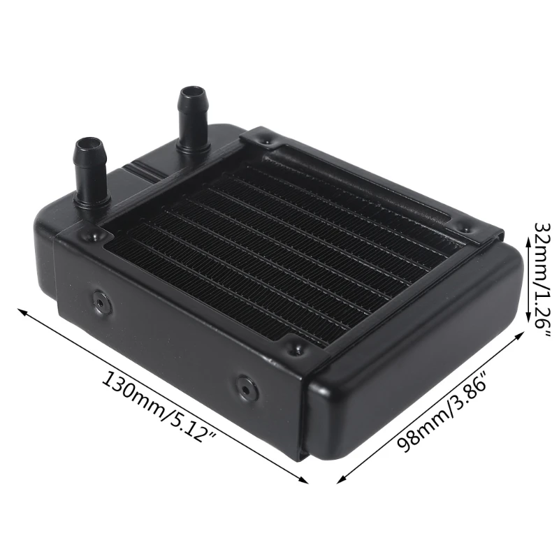 Radiador aluminio, radiador intercambiador calor tubos 8 filas para sistema refrigeración por agua CPU