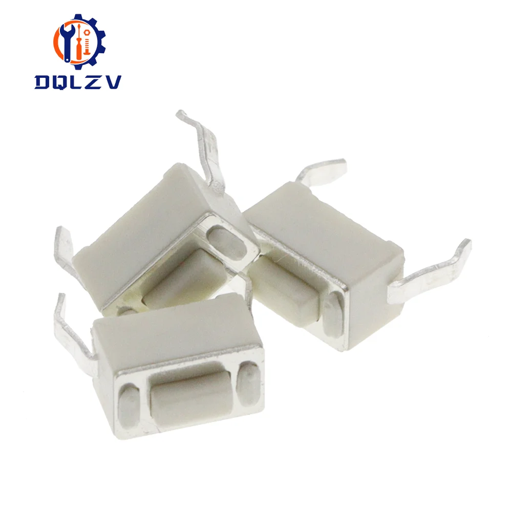 Tact Switch 3X6X4.3MM DIP 2Pin Connectors Push Button 3*6*4.3mm Tactile Switches White