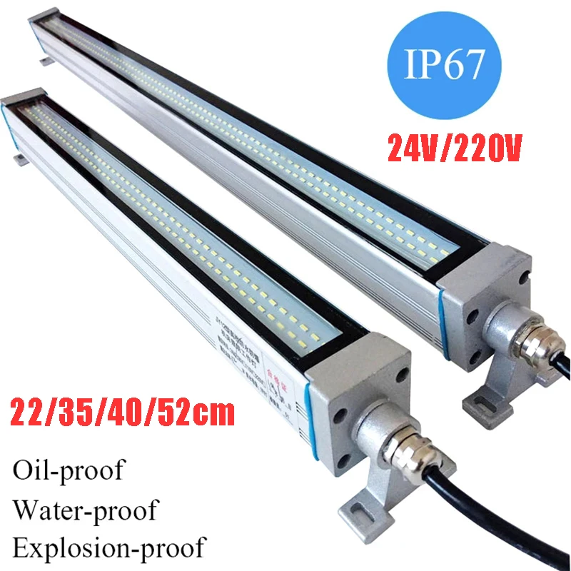 220V/24V Led obrabiarka światło robocze wodoodporna, olejoodporna, przeciwwybuchowa lampa tokarka CNC lampa oświetleniowa lampy Led ze stopu