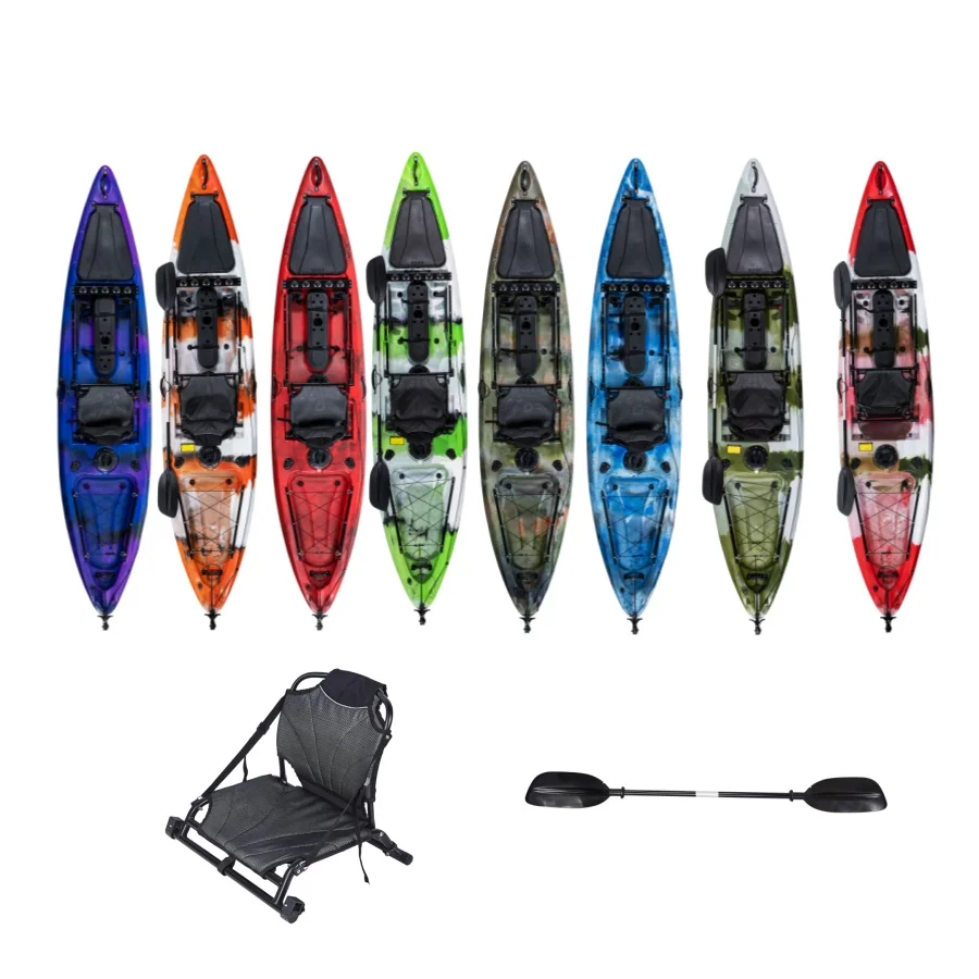 

Рыболовный каяк длиной 3,95 метра (13 футов) для рыбалки и отдыха, на одного человека, с возможностью установки держателя для удочки, индивидуальный цвет