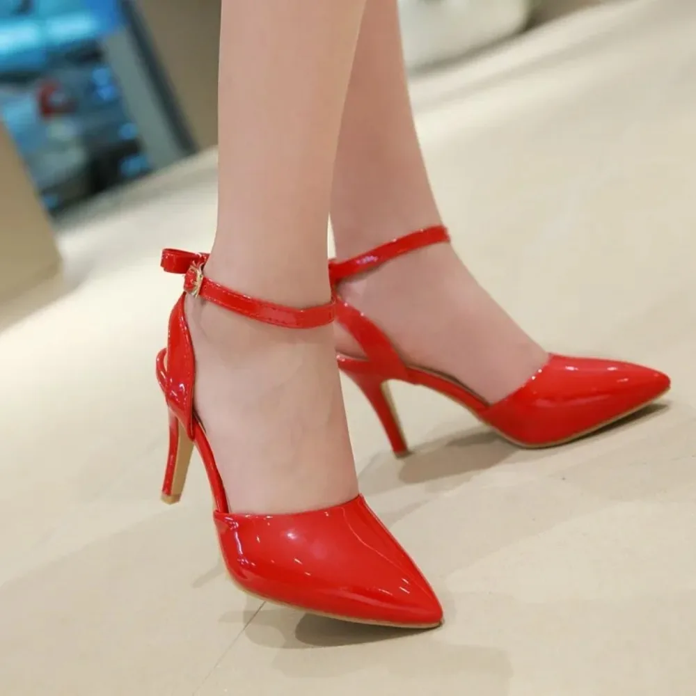 2017 Sapato Feminino Shoes Plus Big Size 34-45 Ladies Shoes Woman Women High Heels Chaussure Femme Pumps Tacon Valentine 05-5