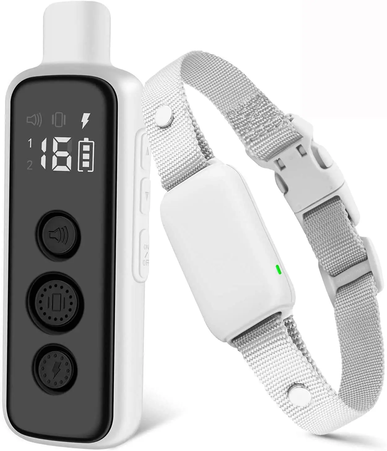 

Waterproof Rechargeable Dog Training Collar with Beep, Vibration, Safe Shock Modes for Small to Large Dogs (8-120 Lbs) - Grey