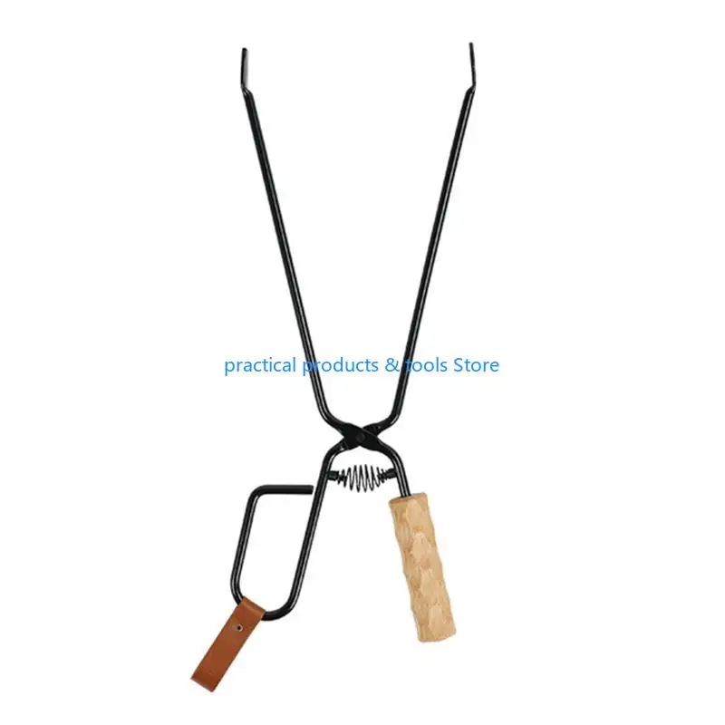 77JB موقد ملقط سجل Grabber داخلي في الهواء الطلق الحطب الفرن الفحم معسكر الملقط شواية التخييم FIREPLACE