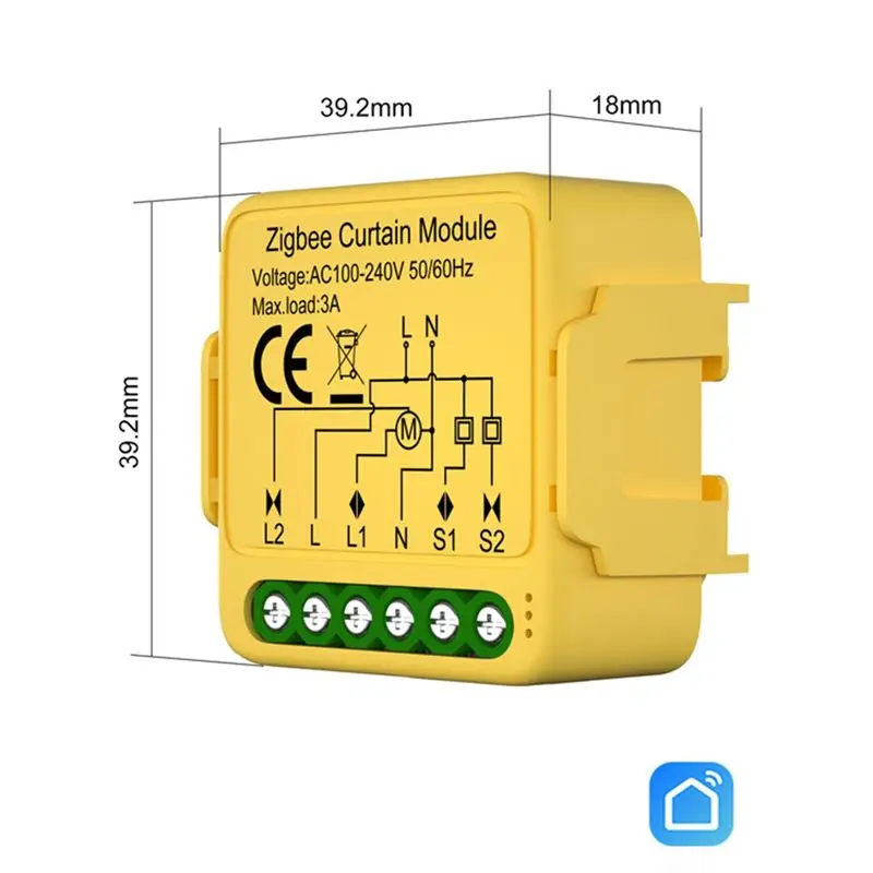 A75Q-Tuya Smart Curtain Switch Module Connected Roller Shutters Blind Motor Smart Life APP Works With Alexa Google Home