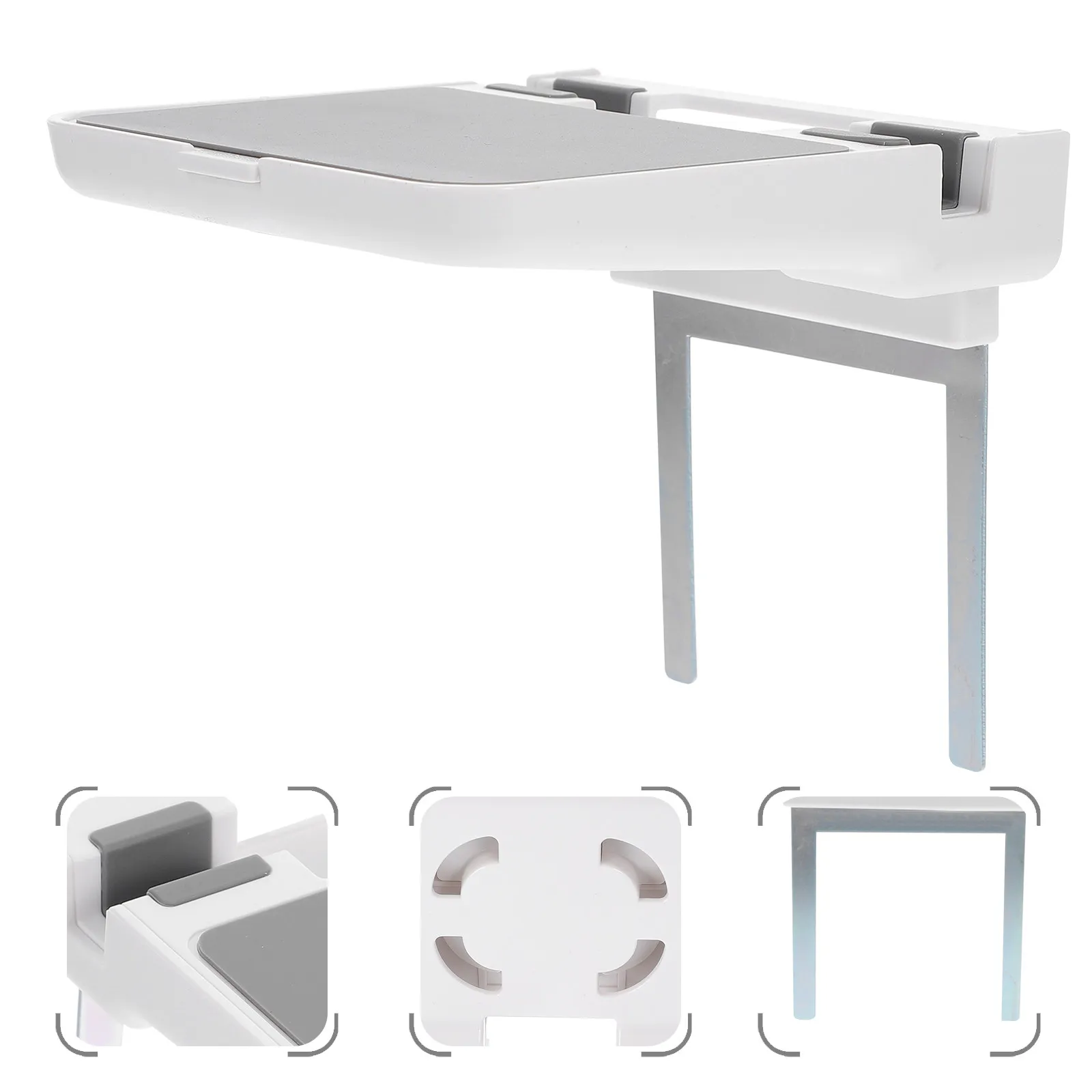 Wall Outlet Shelf Heavy Duty Punch Free Mount for Security Camera Ip Camera Bracket with Phone Tablet Slot Wire Storage Metal
