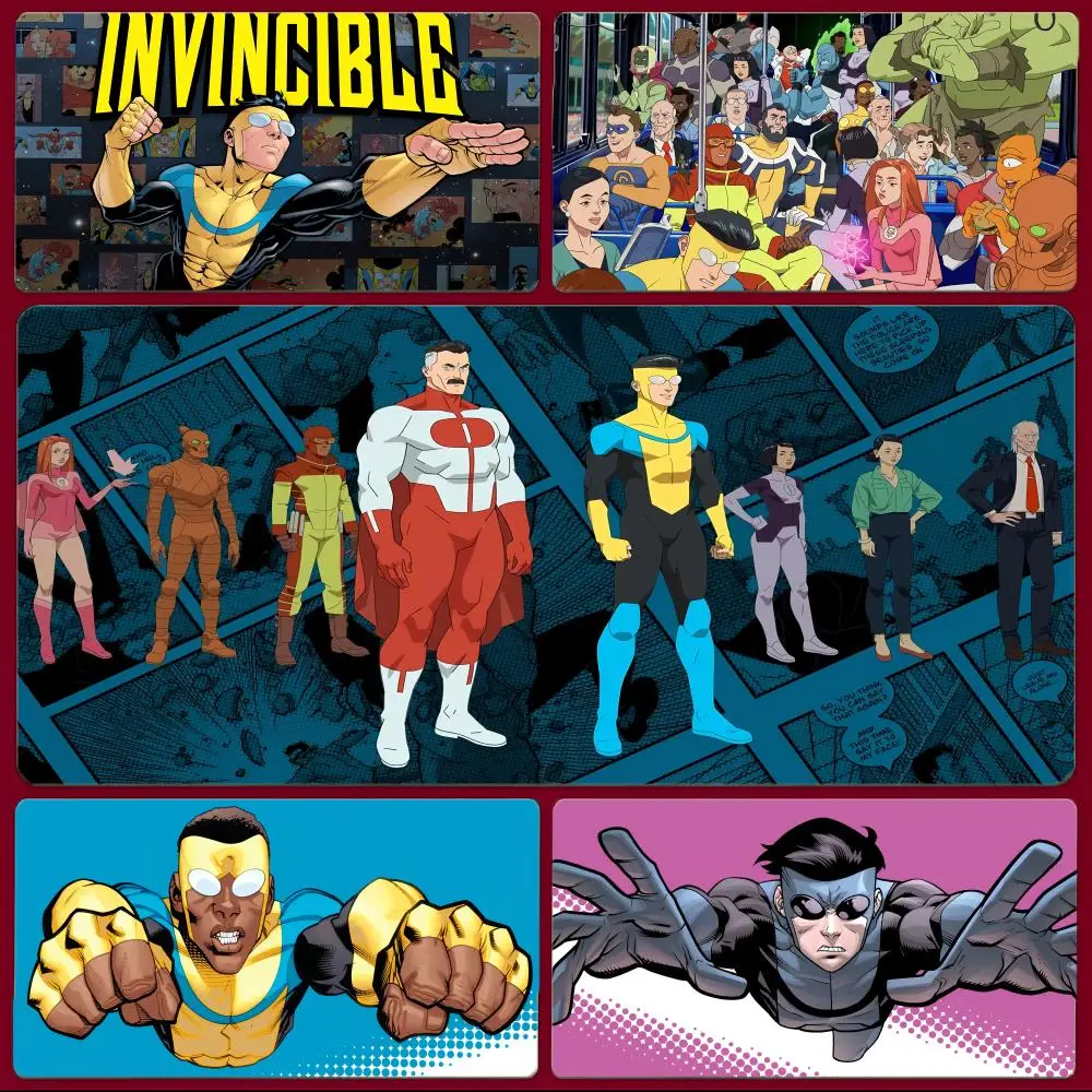 

Коврик для мыши TVshow heroic I-Invincible, большой игровой коврик для мыши с прошитыми краями, утолщенный настольный коврик для ПК