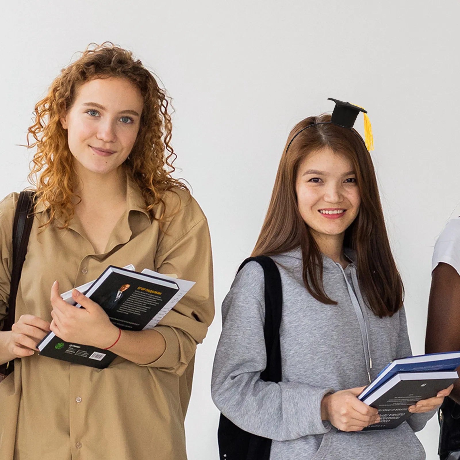 Graduation Tassel Doctoral Hat Headband Creative Felt Headdress for Graduation Party Masquerade Cosplay Photography Props