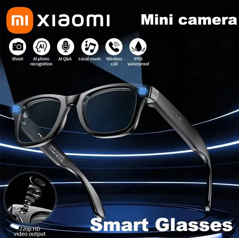 

Xiaomi W600 AI Smart Glasses Photo Sense Camera Bluetooth Music Call Intelligent Recording Ip65 Waterproof Bluetooth Glasses New