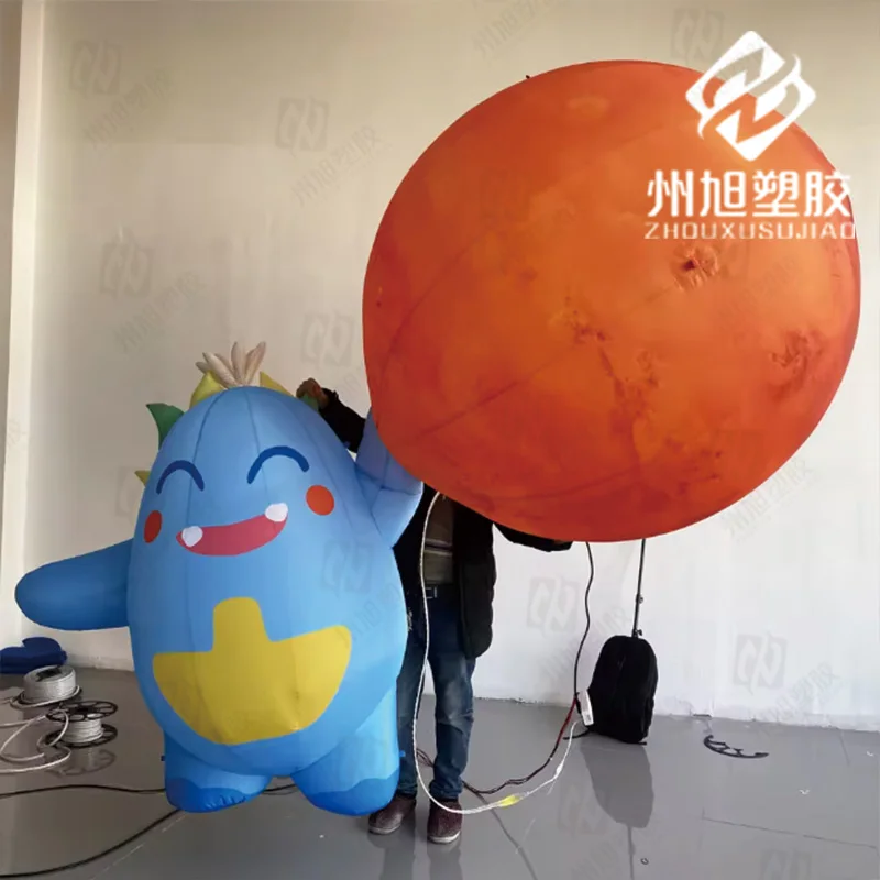 Inflatable monster holding lamp air model creative model outdoor playground shopping mall decorative props