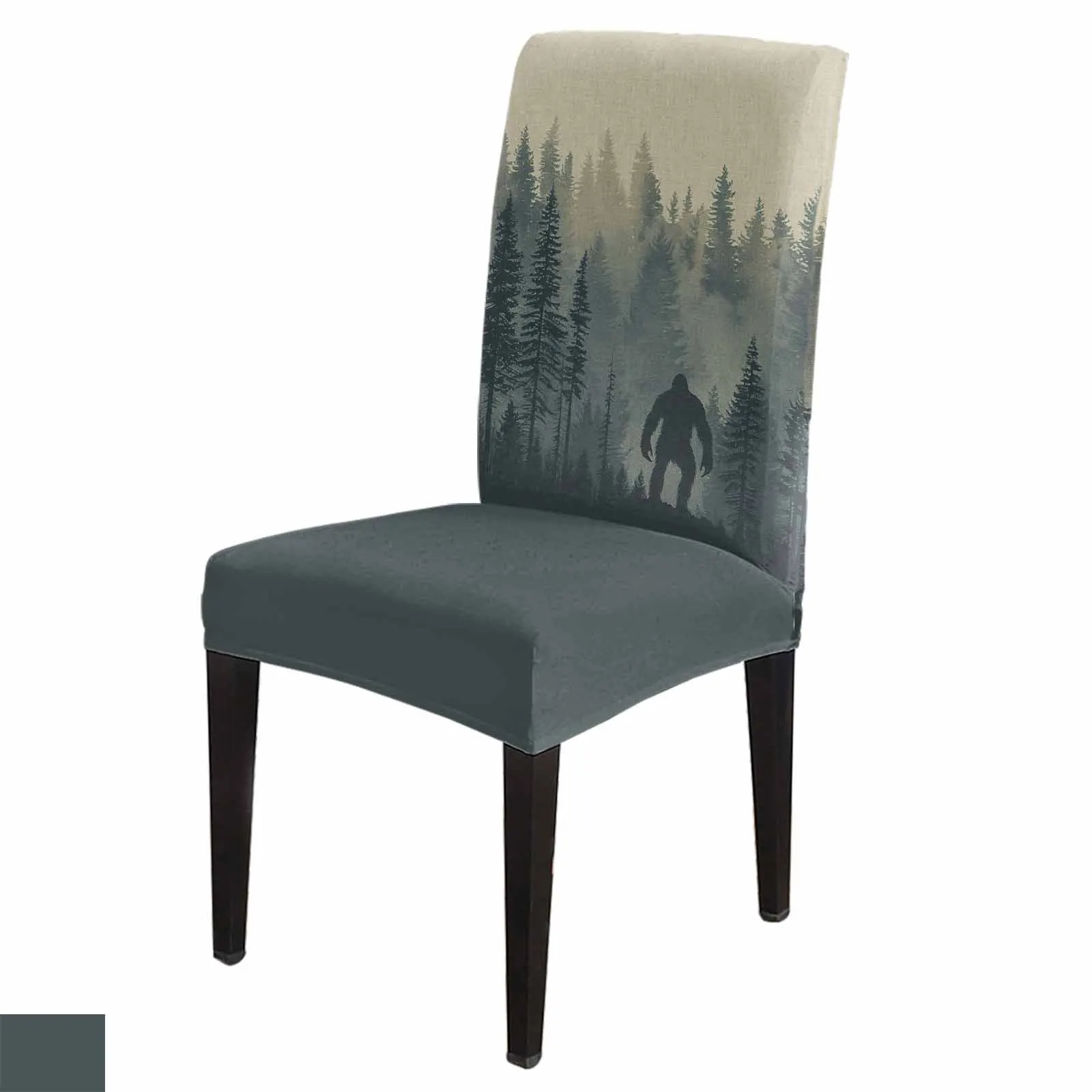 

Forest Silhouette Gorilla 4/6/8PCS Spandex Elastic Chair Case For Wedding Hotel Banquet Dining Room