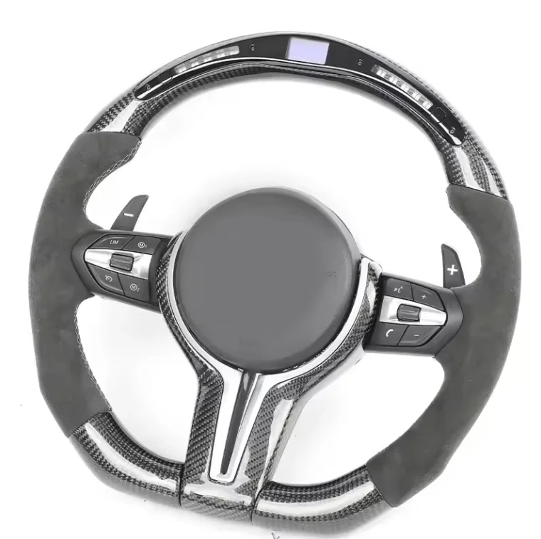 Professional Custom Carbon Fiber Steering Wheel Fit For  M2 M3 M4 M5 M6 X5M X6M F30 F10 F26 F15 F80 LED Steering Wheel