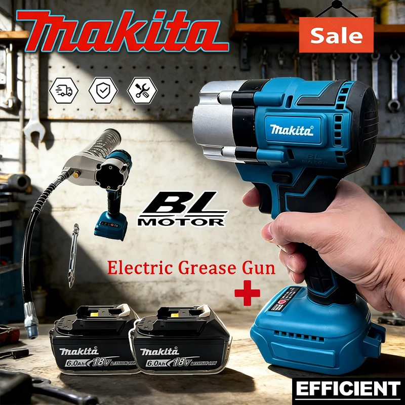 

Makita Brushless Electric Grease Gun Wireless Fully Auto High-Pressure Excavator Specific Fit Makita 18V Battery