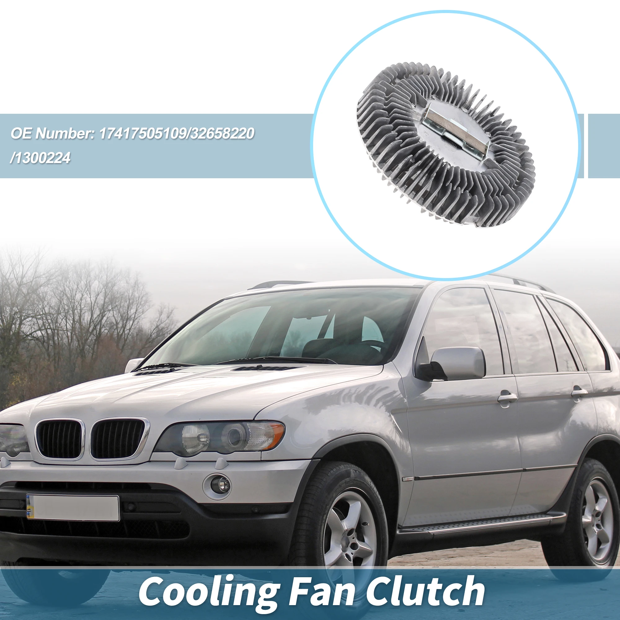UXCELL Engine Cooling Fan Clutch for BMW 745i V8 4.4L Petrol Sedan 02-05 No.17417505109