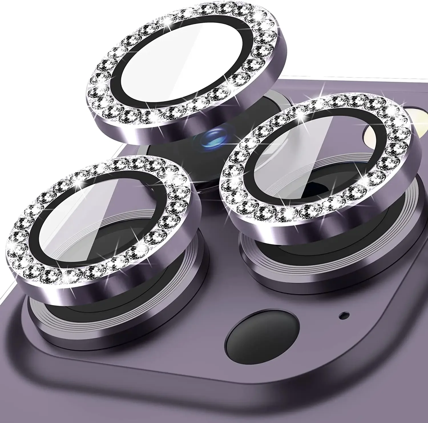 2-3 uds cubierta protectora de lente de cámara de diamante de Color para IPhone 16Pro Max 15 14 Pro Max Plus 13 12 Mini 11 14Pro 13Pro 14Plus 12Pro