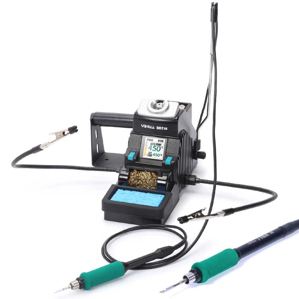 Yihua 982-iii 115/210 Soldeerbout Precisie Soldeerstation Met 2 Hulp Handen Controle Temperatuur Laswerk Station
