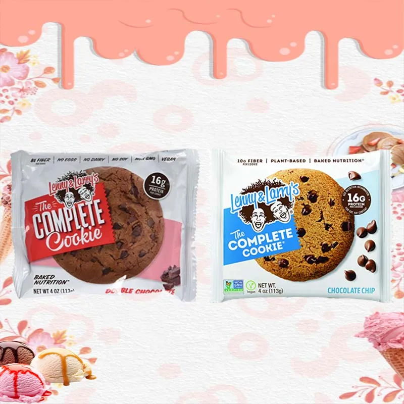 Lenny & Larry's Biscoito Completo com Chips de Chocolate Proteína Vegan/Chocolate Duplo Caixa de Biscoitos Completa 4 onças (143g) * 3 pacotes