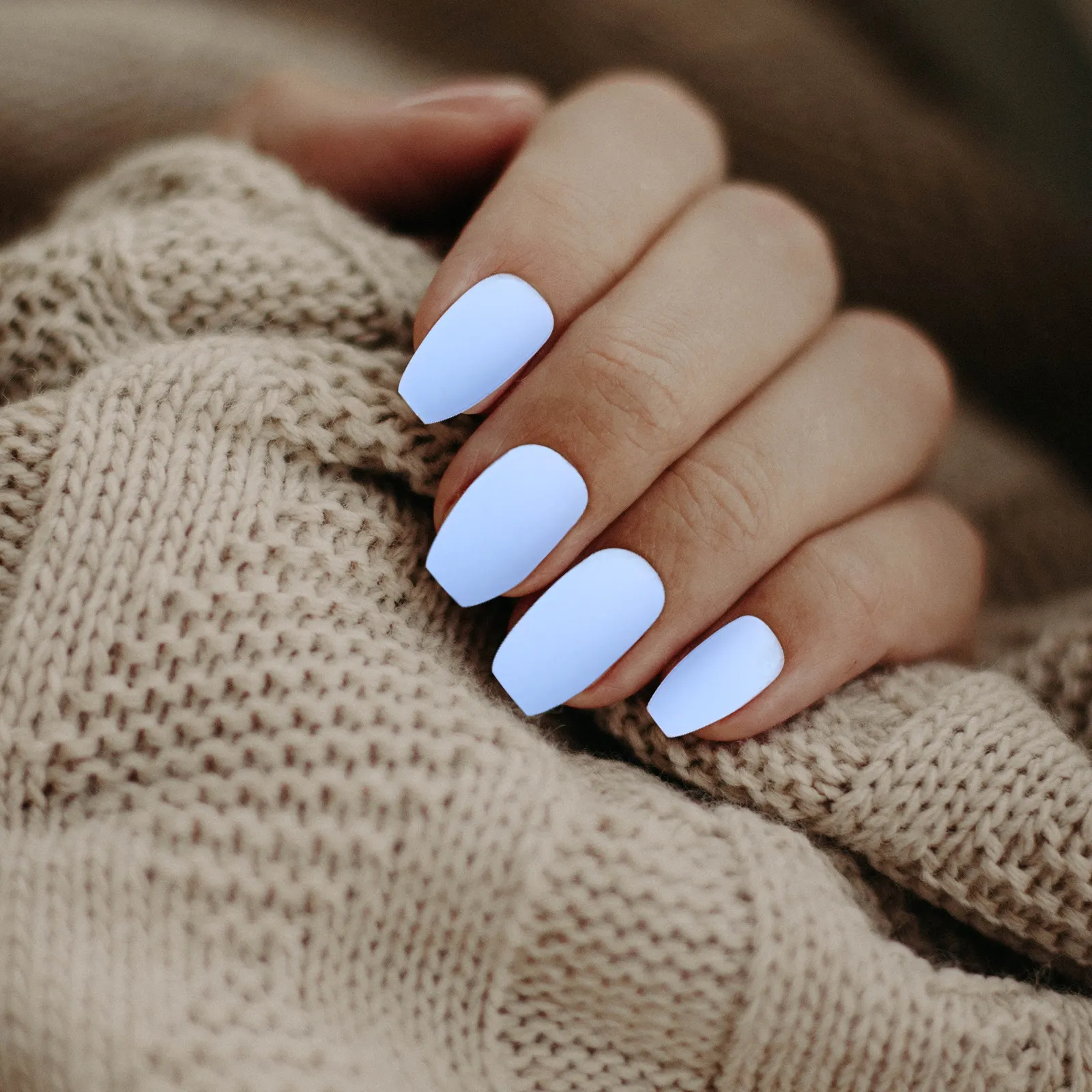 

6Sets Full Cover Ballerina False Nails Matte Finish Solid Color Artificial Nails Elegant Decorative Nail Tips for Women Salon