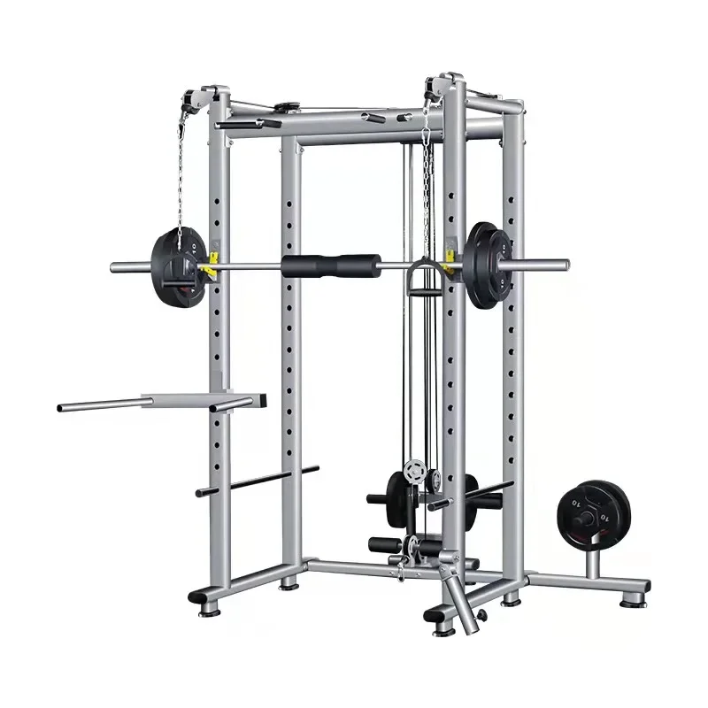 for Squat rack weightlifting trainer set of multi station gymfunctional household fitness equipment smith machine gym squat rack