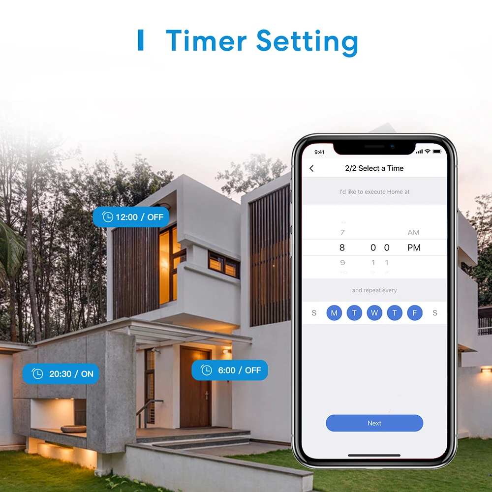 Meross HomeKit Outdoor Smart EU Plug WLAN Outdoor Steckdose Wi-Fi Outlet For Alexa Google Assistant SmartThings