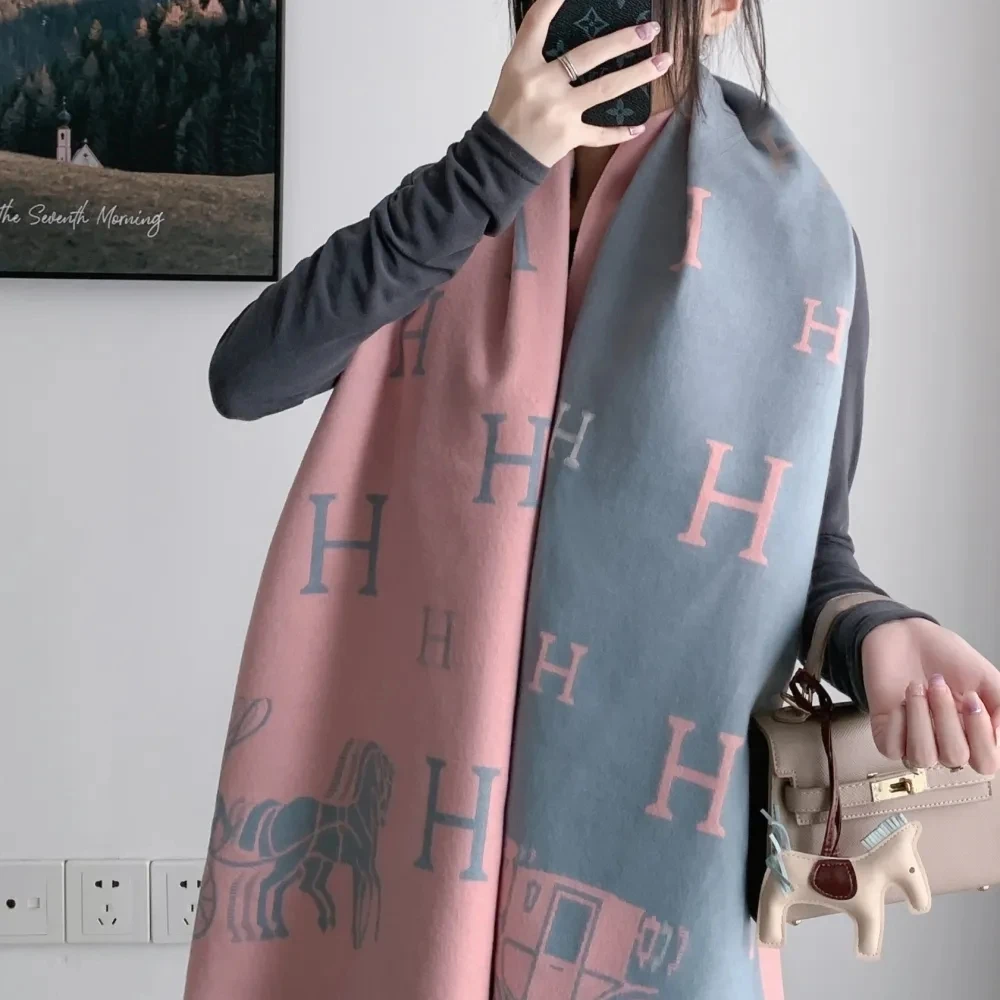 2024 New,Korean Air-conditioned Room Soft Scarf, Women, Travel Double sided Shawl Protection Shirts, Cloak Shawl Poncho Coats