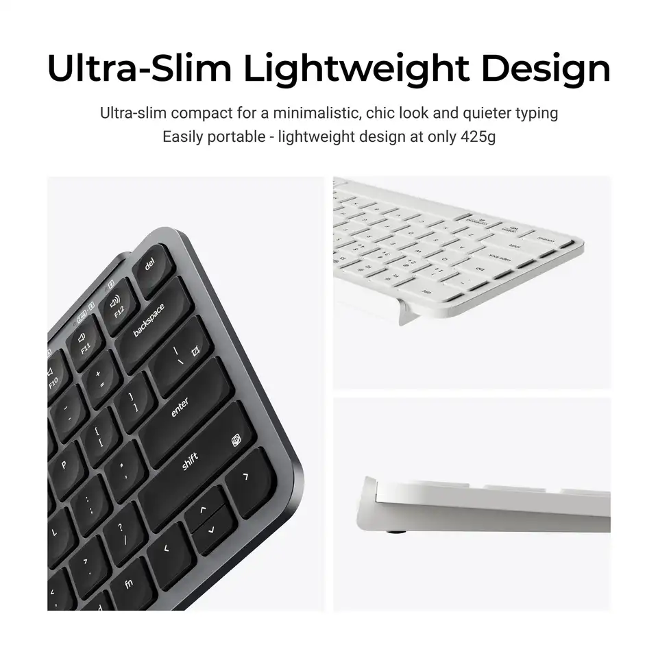 Keychron B1 Pro ZMK Ultra-Slim Wireless Keyboard Portable